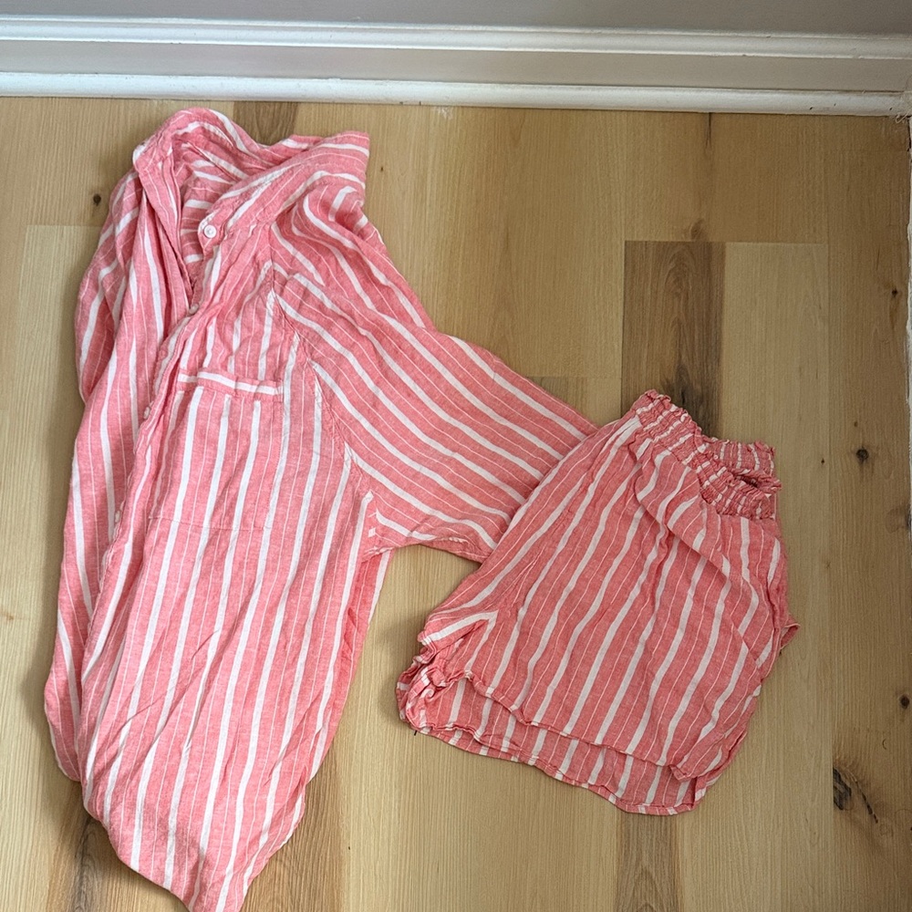 Aerie Beach Set- Shorts and Button down